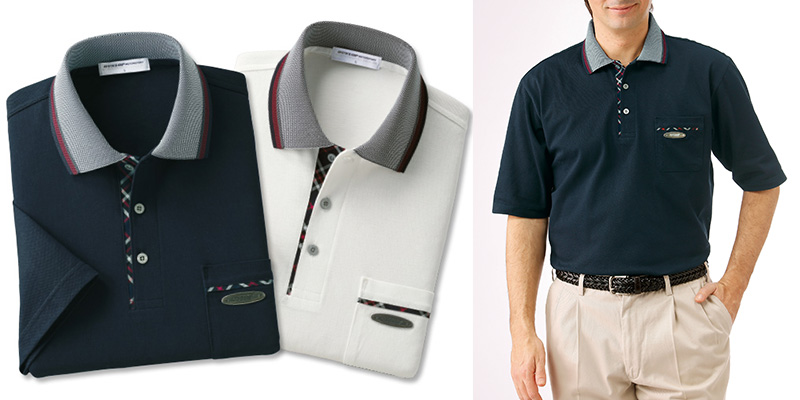 フレンドリー ダンロップ・モータースポーツ 日本製 綿100%5分袖ポロシャツ2色組