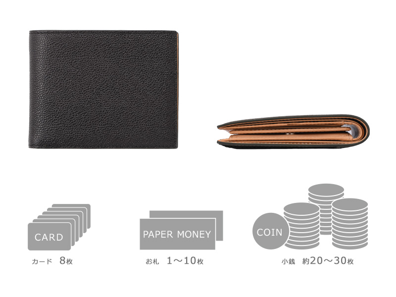 ビスポーク ミラグロ 英国C.F.Stead社製レザー 二つ折り財布