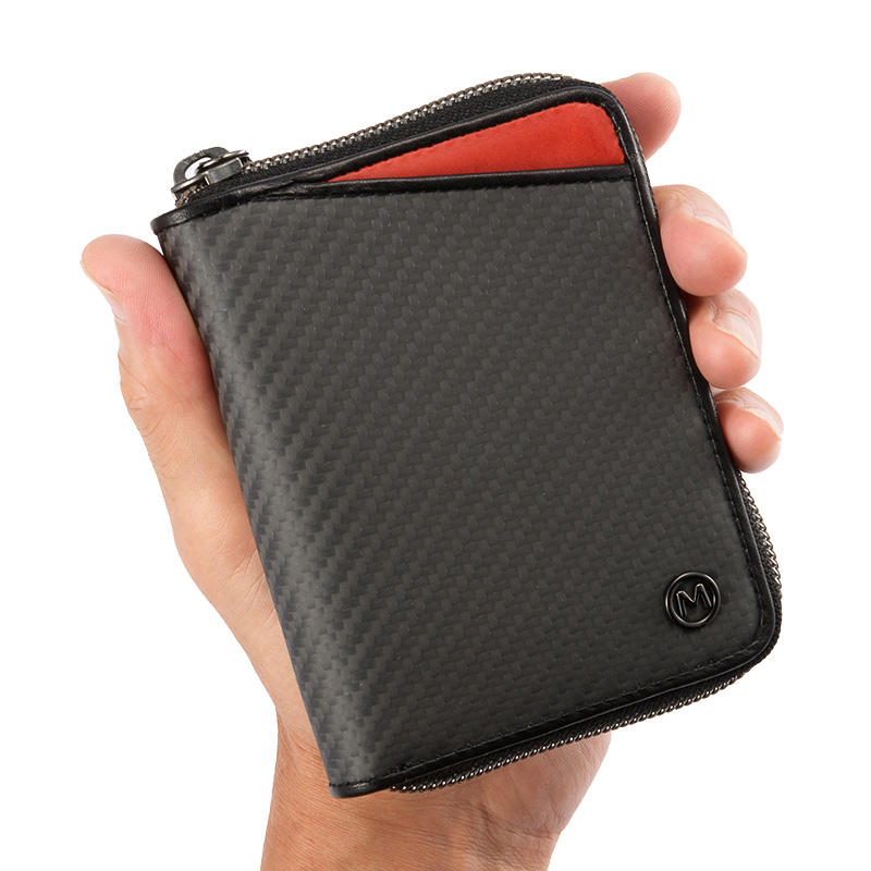 ビスポーク ミラグロ リアルカーボンファイバー 縦型二つ折り財布