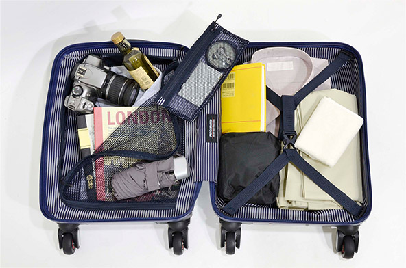 エンドー鞄 フリクエンター クラムA ストッパー付4輪キャリー（前開き）41cm コインロッカーサイズ 23L 1-217 1個