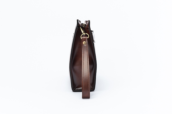 平野鞄 ブレリアス 日本製 アンティーク加工 合皮セカンドポーチ