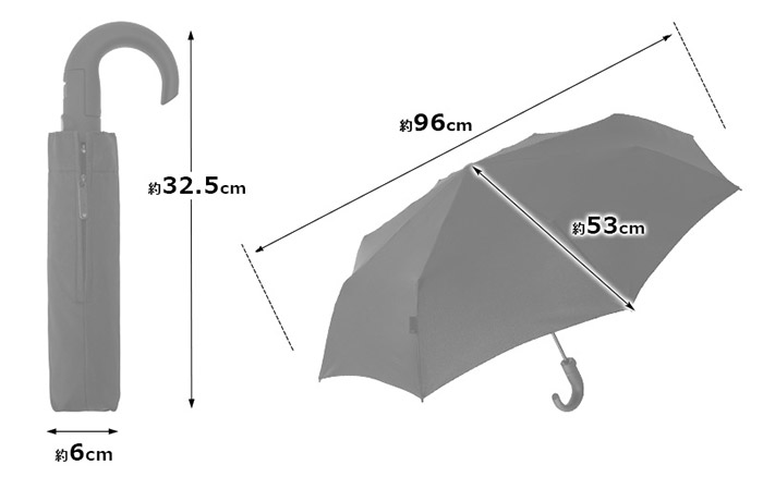 Knirps(クニルプス) T.280 ミディアムデュオマチッククルークハンドルセーフティー（ワンタッチ自動開閉式折りたたみ傘） KN-KNT280-1000 1本