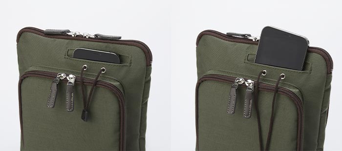 平野鞄 ブロンプトン 日本製 シワナイロン スマホリフトアップ 薄マチショルダー 1個