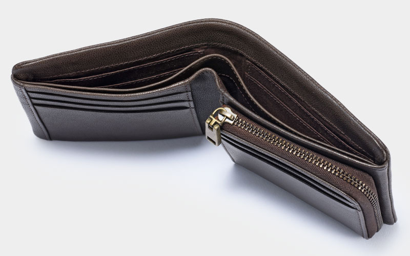 ビスポーク アノン ソフトゴートレザー 袋縫い 二つ折り財布