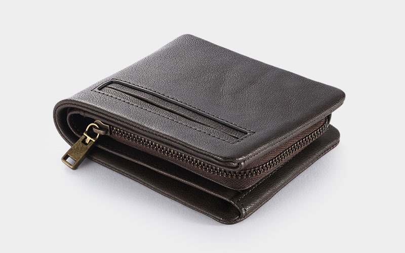 ビスポーク アノン ソフトゴートレザー 袋縫い 二つ折り財布
