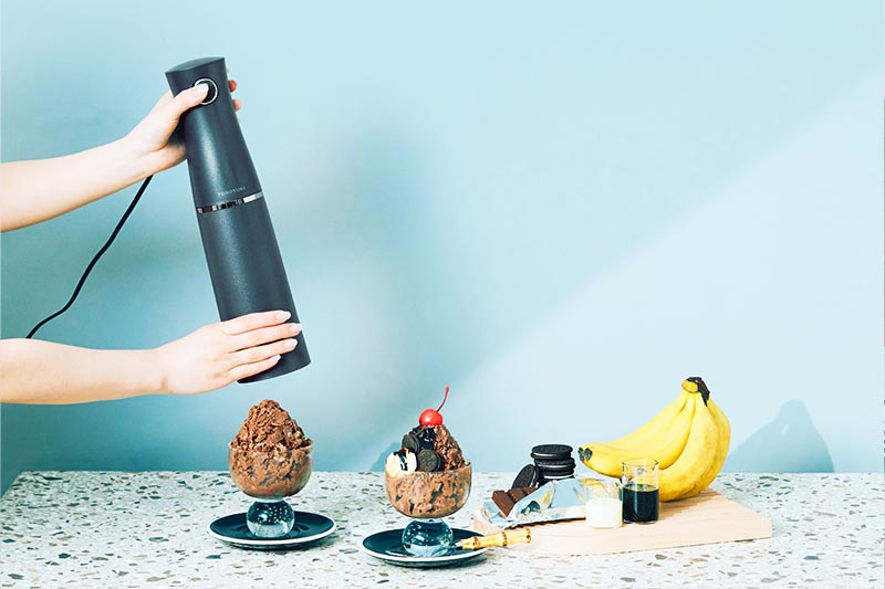 ドウシシャ 電動ふわとろ雪スティックかき氷器