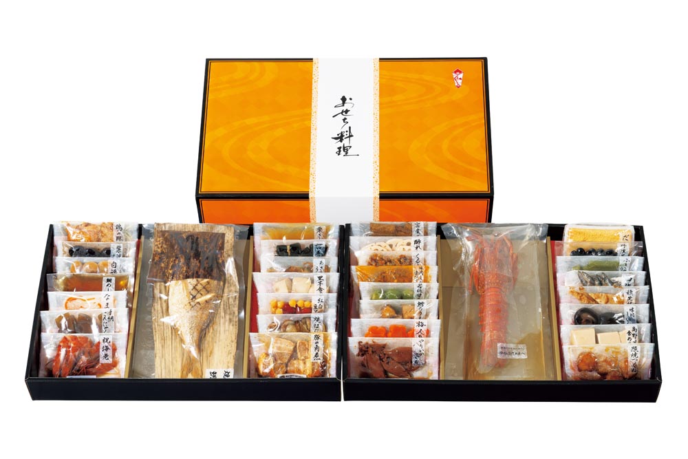 カモ井食品工業 おせちセット「飛翔」31品セット 鯛めしの素付き 約3〜5人前（常温・個包装・重箱無し）