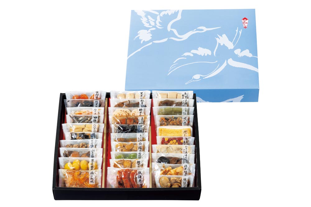 カモ井食品工業 おせちセット「彩」30品セット 鯛めしの素付き 約3〜5人前（常温・個包装・重箱無し）