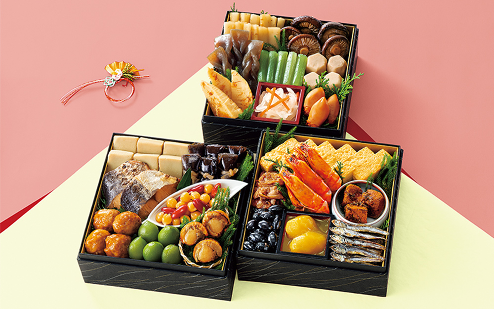 カモ井食品工業 おせちセット「葵」22品セット 約3〜5人前（常温・個包装・重箱無し）
