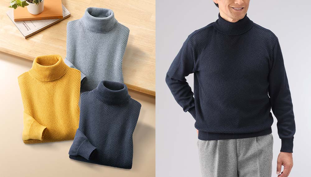 彩香 ピエルッチ タートルネックセーター3色組(3枚:3色×各1枚)