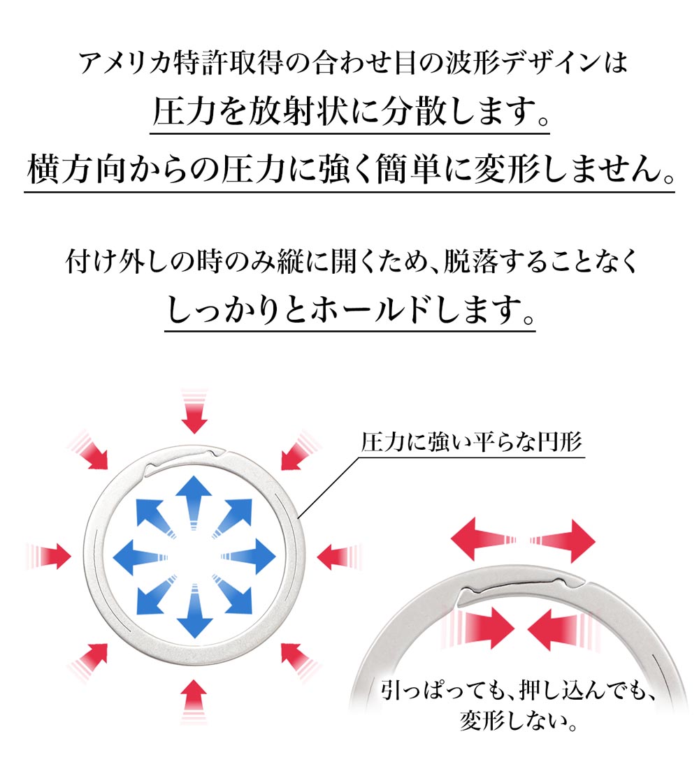 イマースジャパン 爪を傷めない 新感覚キーリング 丸型