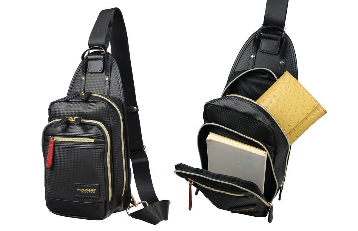 DUNLOP REFINED ダンロップ・リファインド カーボン調ワンショルダーバッグ