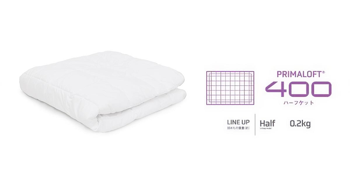ディーブレス PRIMALOFT プリマロフト400ハーフケット 