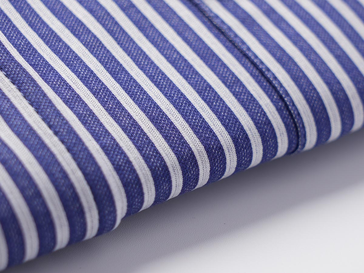 丸和繊維工業 INDUSTYLE TOKYO ストライプ ボタンダウンカラーシャツ レギュラーフィット 長袖