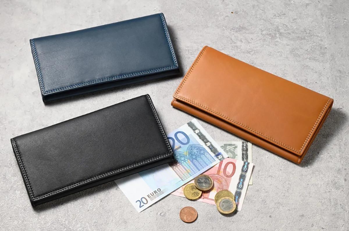 ミラグロ 牛革キップレザー・ダブルステッチ長財布 SL-CD-2925 1個