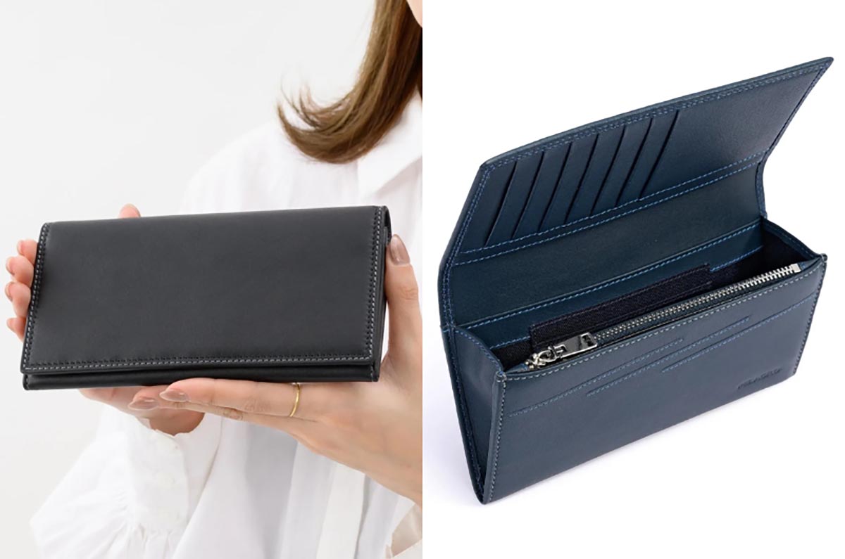 ミラグロ 牛革キップレザー・ダブルステッチ長財布 SL-CD-2925 1個