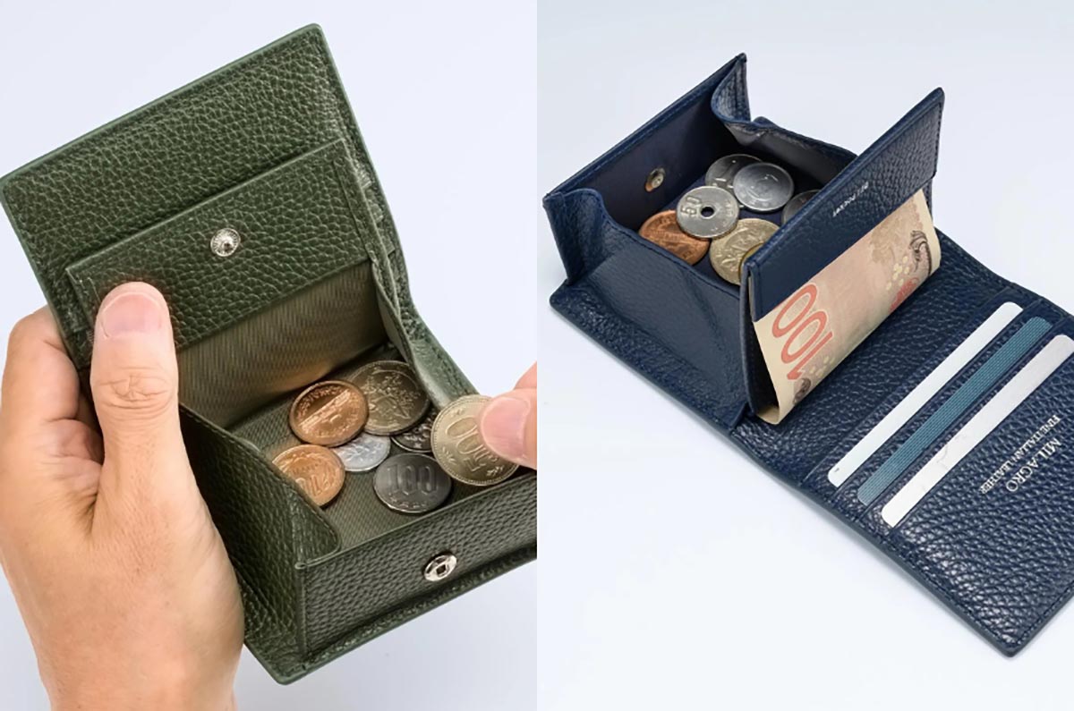 ミラグロ piatto イタリアンシュリンクレザー・薄型コンパクト財布 CA-SP-669 1個