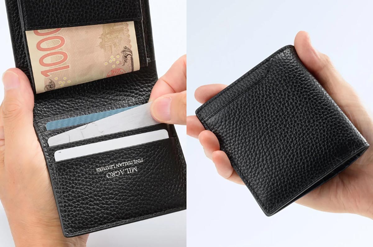 ミラグロ piatto イタリアンシュリンクレザー・薄型コンパクト財布 CA-SP-669 1個