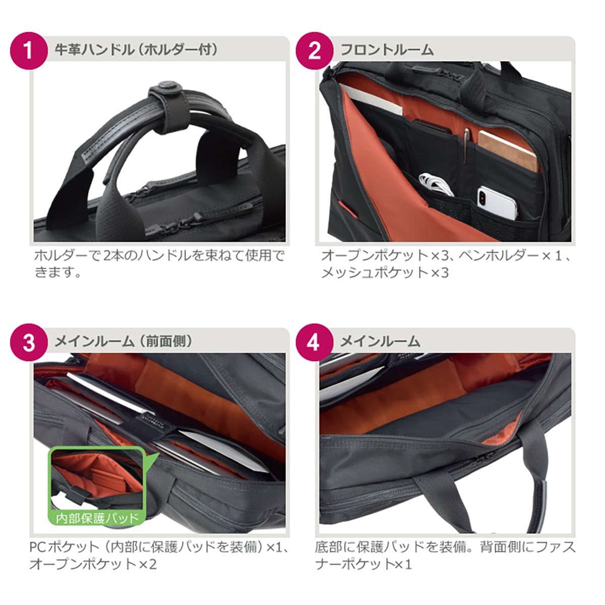 レジャープロダクツ MANHATTAN PASSAGE（マンハッタンパッセージ） #7010 “ウェルオーガナイズド”ブリーフケース #7010BK 1個