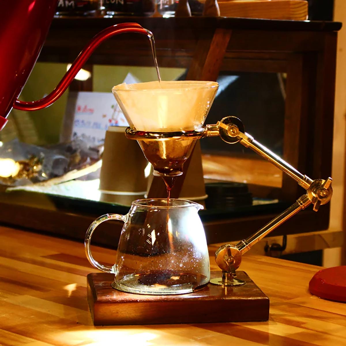 ロックスモーション 真鍮製 コーヒードリップスタンド