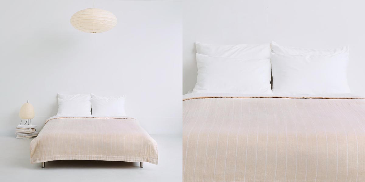 nishikawa hauu（はう） リバーシブル>4重ガーゼケット