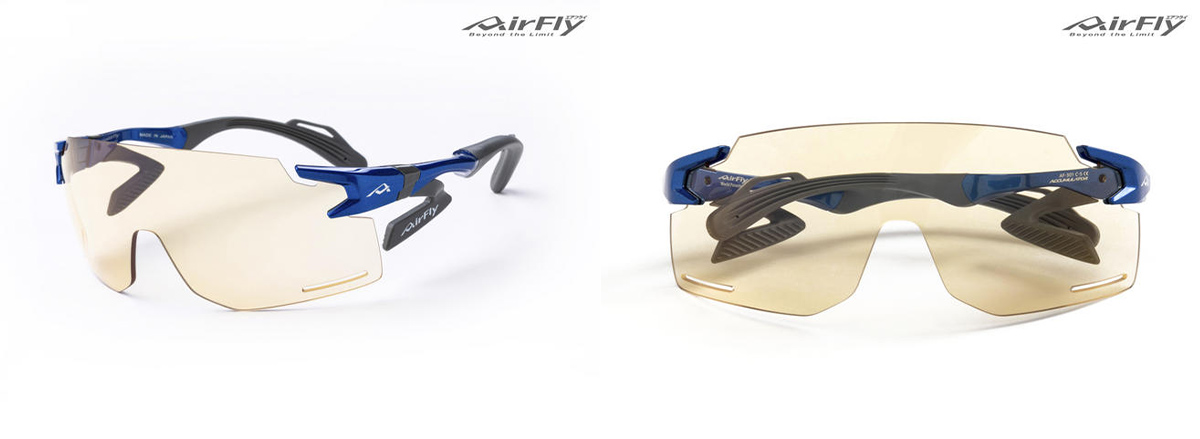 ジゴスペック AirFly（エアフライ） 鼻で掛けない自転車用サングラス　夜間運転用レンズ装着モデル