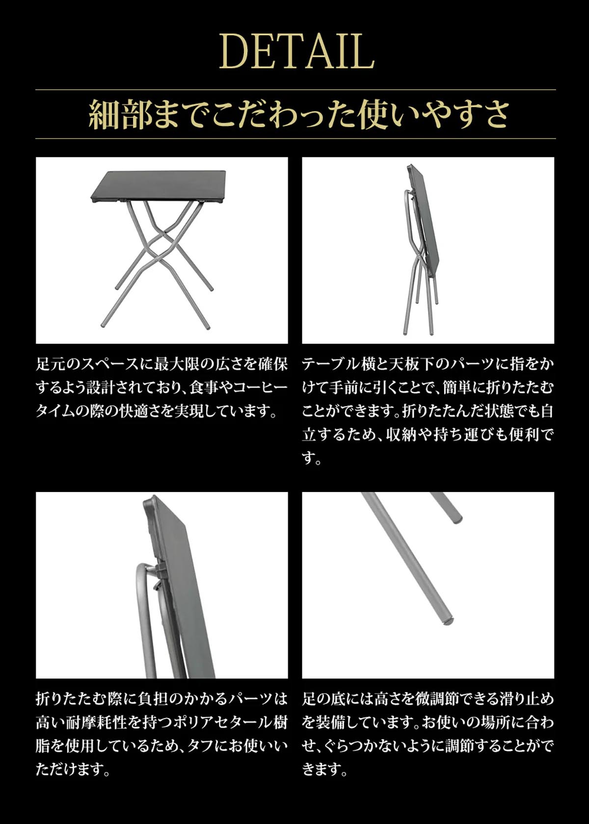ラフマ フランス製 スクエアテーブル ANYTIME SQUARE TABLE ダークグレー LFM5104-9248 1脚