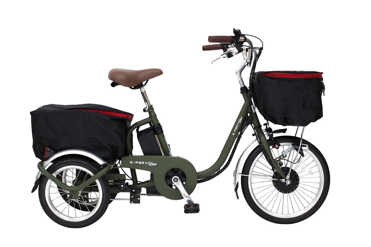 ミムゴ e-parton PLUS ノーパンク ロータイプ電動アシスト三輪自転車 特別セット