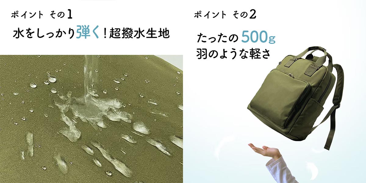 平野 バレンチノヴィスカーニ 軽量はっ水リュック（デイパック用レインカバー）セット