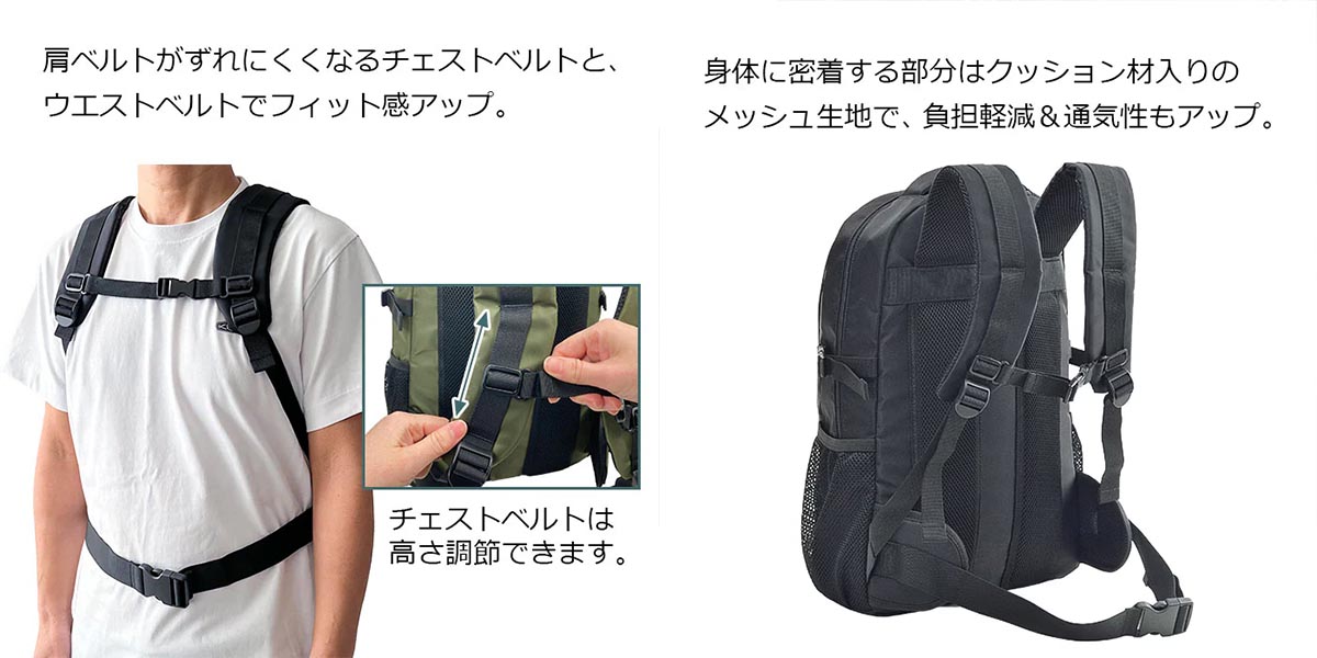 平野 ガルウイング ナイロンリュック（デイパック用レインカバー）セット