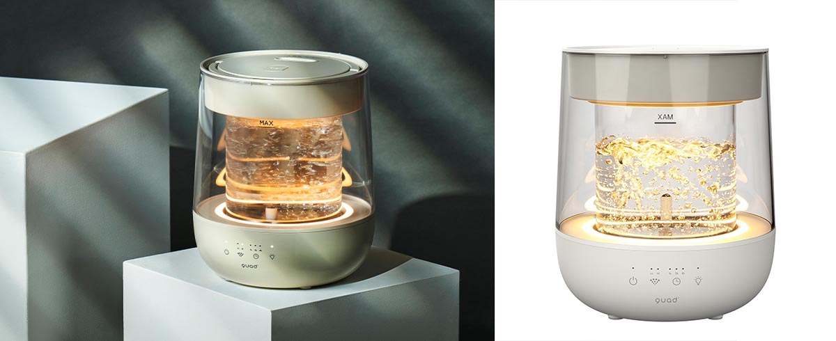 株式会社QUADS ガラススチーム加湿器 GLASS (グラス)