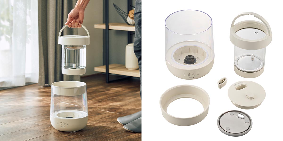 株式会社QUADS ガラススチーム加湿器 GLASS (グラス)