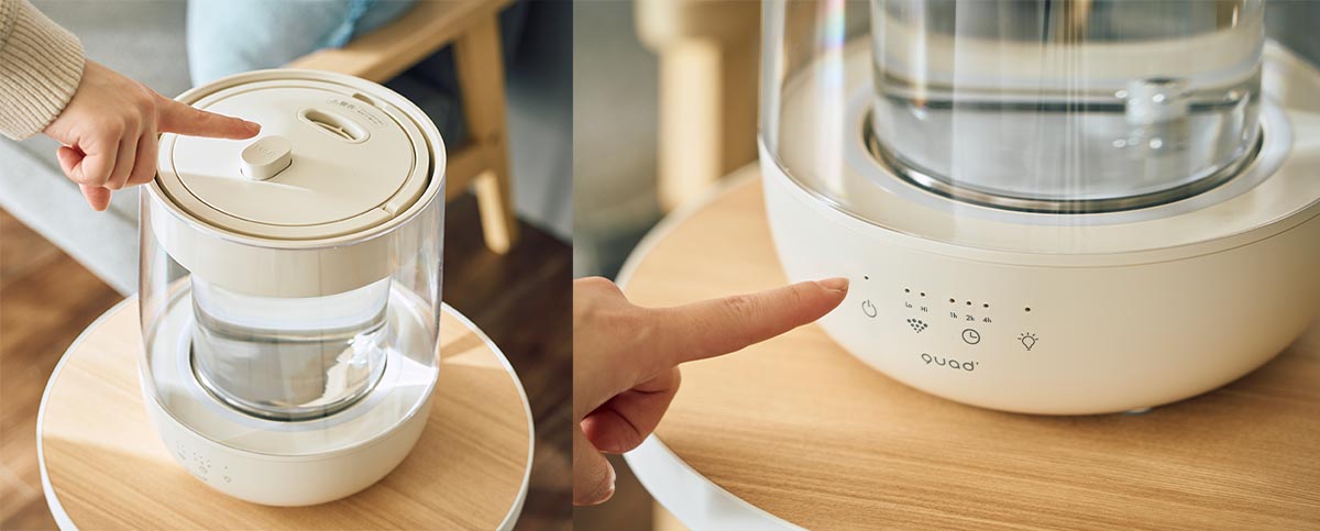 株式会社QUADS ガラススチーム加湿器 GLASS (グラス)