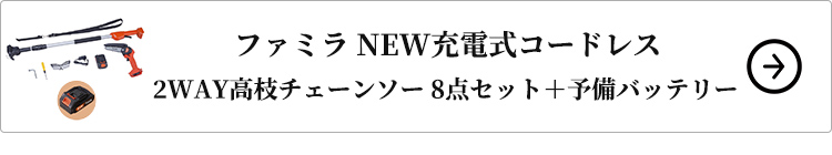 NEW充電式コードレス2WAY高枝チェーンソー 8点セット＋予備バッテリーはこちら