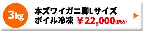 本ズワイガニ 脚Lサイズ ボイル 冷凍 4.0kg
