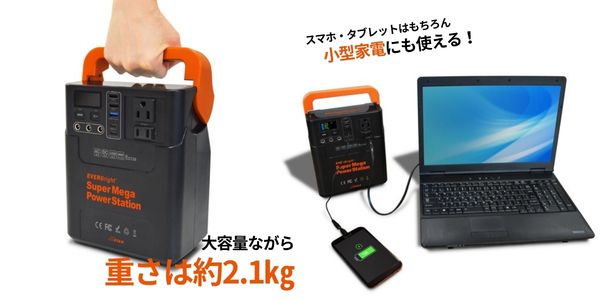 メテックス EVERBright スーパーメガパワーステーション＆40Wソーラーパネルセット