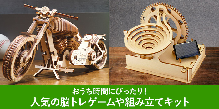 おうち時間にぴったり！人気の脳トレゲームや組み立てキット