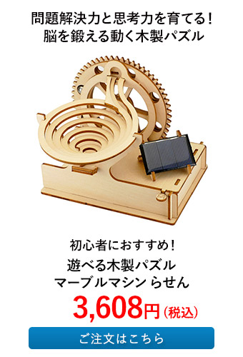 遊べる木製パズル マーブルマシン らせん