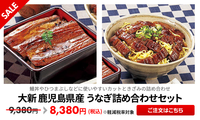 大新 鹿児島県産 うなぎ詰め合わせセット