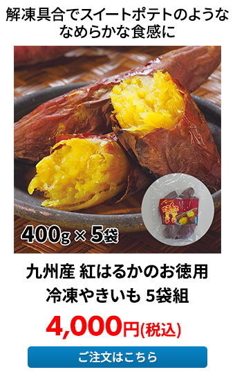 ハナマル食品 九州産 紅はるかのお徳用冷凍やきいも 5袋組 