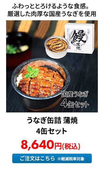 うなぎ缶詰 蒲焼 4缶セット