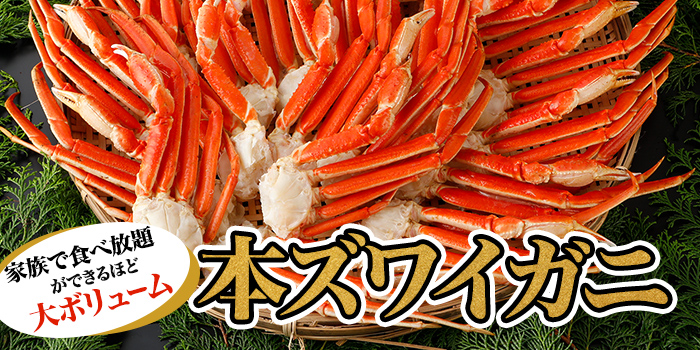 【本ズワイガニ】家族で食べ放題ができるほど大ボリューム！