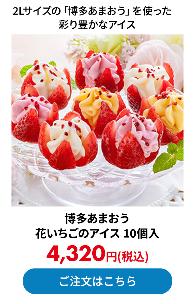 博多あまおう 花いちごのアイス 10個入