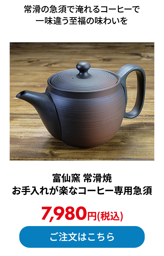 富仙窯 常滑焼 お手入れが楽なコーヒー専用急須