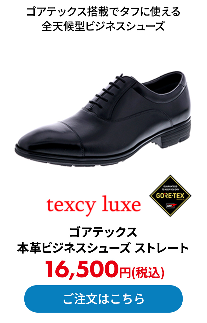 ゴアテックス 本革ビジネスシューズ ストレート