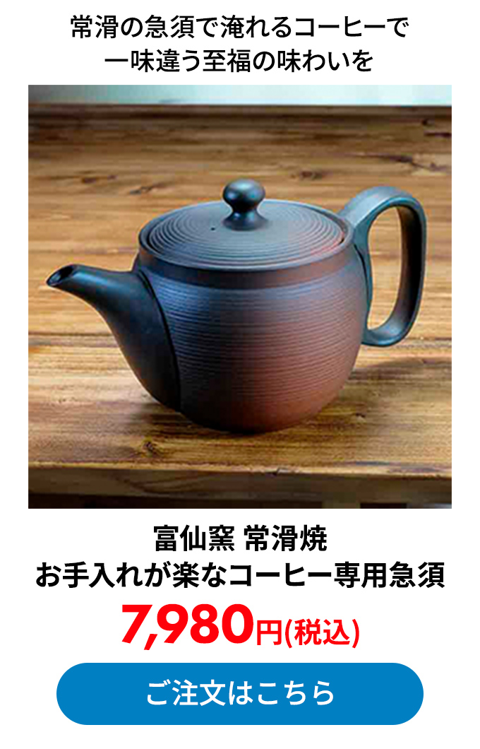 富仙窯 常滑焼 お手入れが楽なコーヒー専用急須
