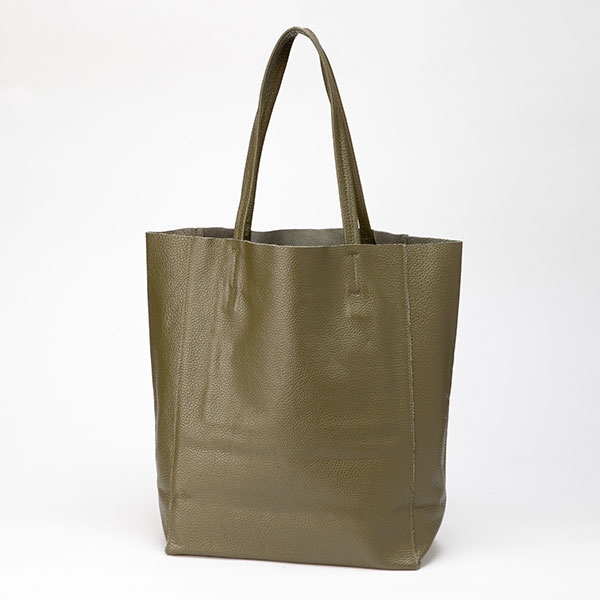ジウディ イタリア製縦型トートバッグ オリーブ