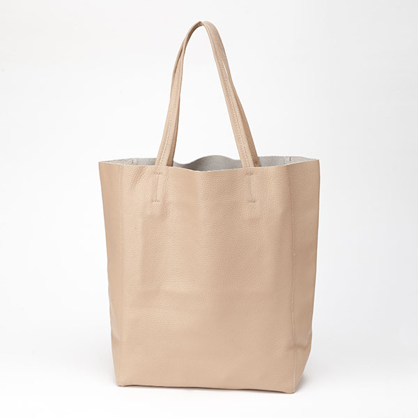 ジウディ イタリア製縦型トートバッグ グレージュ