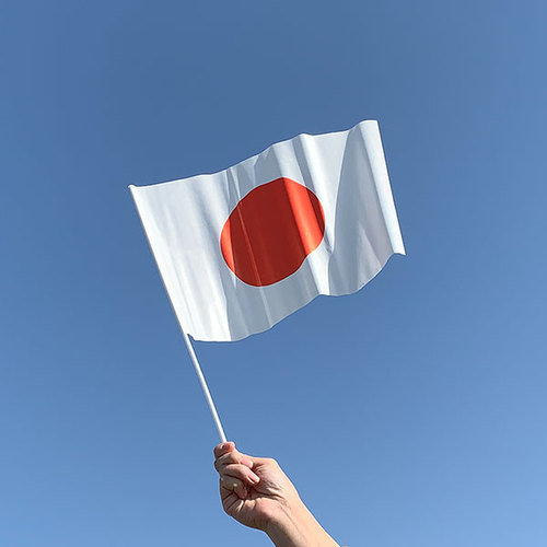 東京製旗 日本国旗 紙旗 100枚セット(紙製:26×34.5cm・ポール:45cm)