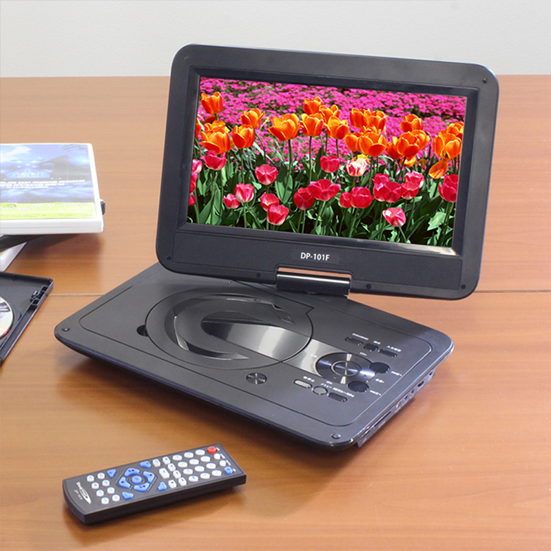 地デジフルセグ対応 10.1インチ ポータブルDVDプレーヤー 